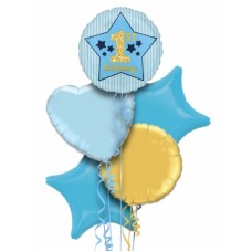 1st Birthday Blue Balloon Bouquet